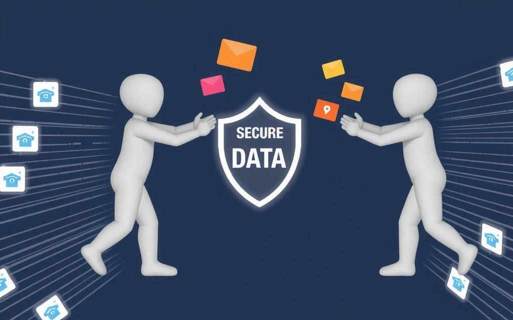 Icono de colaboración segura y compartición de datos