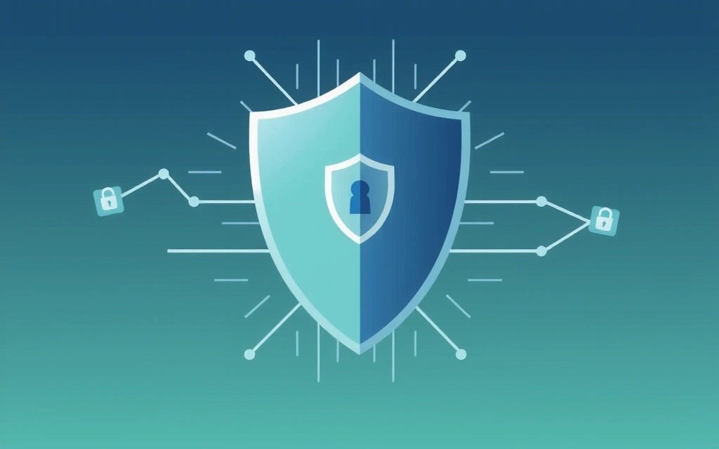 Ilustración de seguridad de datos y privacidad en línea